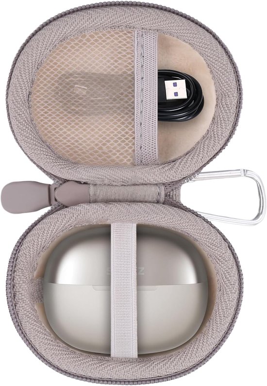 Aenllosi voor SHOKZ OpenDots ONE - Open-Ear hoofdtelefoon harde hoes, beschermhoes compatibel met Shokz Opendots One oordopjes, grijs (alleen hoes)