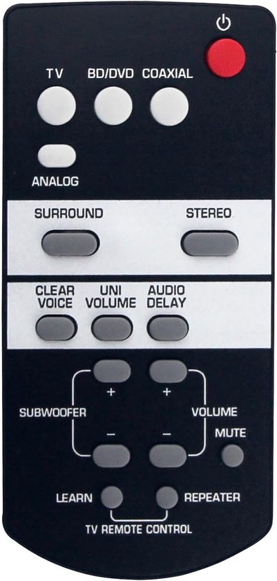 Afstandsbediening FSR68 ZJ78800 - Geschikt voor Yamaha Soundbar - Direct gebruiksklaar - ShopVlot