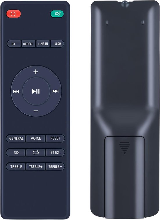 Afstandsbediening voor Soundbar - Vervangend model - Compatibel met Odine 3, III, II en 2.0 - Eenvoudig in gebruik - ShopVlot