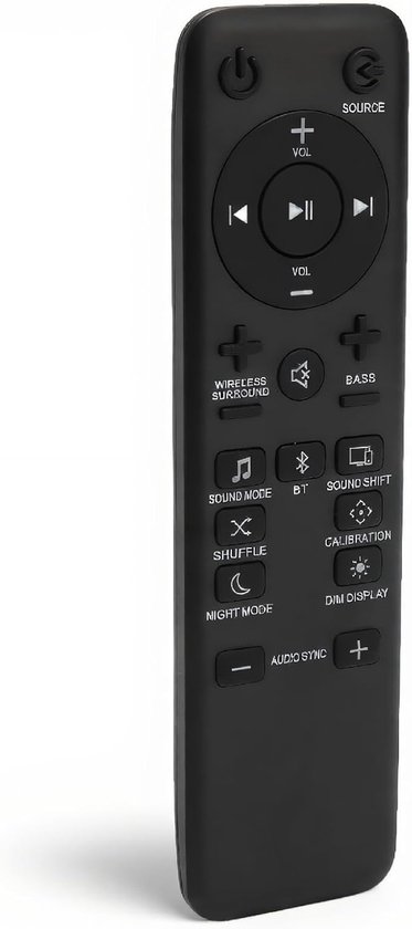 Afstandsbediening voor soundbar - vervangende luidsprekers afstandsbediening - ergonomisch ontwerp - ShopVlot