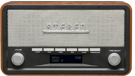 AHD® CD Speler - CD Speler Bluetooth - FM radio - Bruin - 27cm x 11cm x 15cm