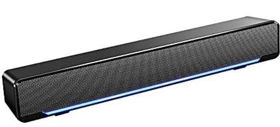 aladdien - Soundbar - 3D-stereogeluid - Draagbaar en USB-aangedreven - Zwart - Geluidskwaliteit - Geschikt voor Desktop en TV - Model V-196