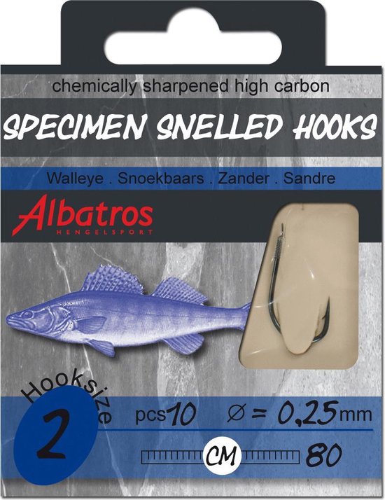 Albatros Snoekbaars Hakenboekje - 80 cm - Haakmaat 2 van Albatros