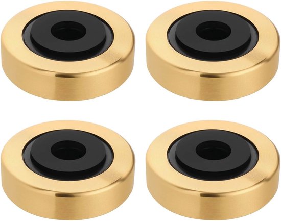 Allecto- Aluminium Apparaat Voeten - Goud - 4Pcs - Absorberende Isolerende Demping - Audio Apparaten Voeten - Speaker Isolatie Stand Voet - Licht/Medium Assemblies - Geschikt voor - 45X15Mm. van Merkloos