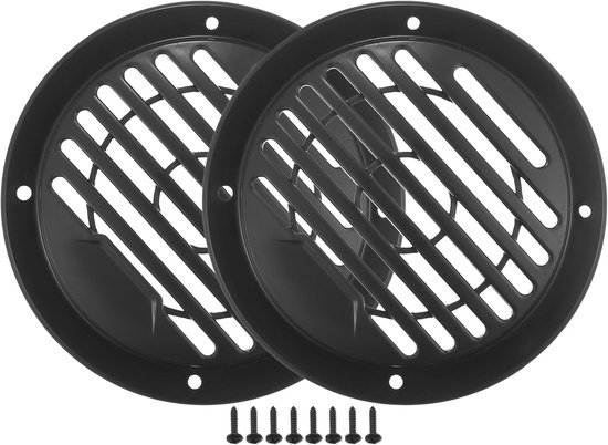 Allecto - Car Speaker Grills - Rond - Inclusief schroeven - Zwart - 3 Inch - Bescherming voor luidsprekers - Geschikt voor auto - 2 Stuks van Merkloos