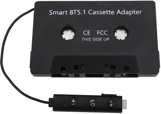 Allecto - cassetteontvanger - universele draadloze cassetteband naar aux-adapter - 15 x 9 x 2 cm - draadloos audio - geschikt voor auto en vrachtwa...