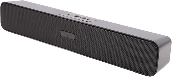 Allecto Plus - Bekabelde en Draadloze Soundbar voor PC met Bluetooth en FM-Radio - Geschikt voor Desktop, Laptop, Tablet en Smartphone