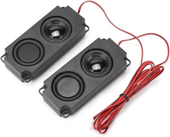 Allecto plus - Draagbare luidspreker met zware bas - 5W 8Ohm - Zwart - Audio Cavity 40mm - Dual speaker voor TV Monitor van Allecto