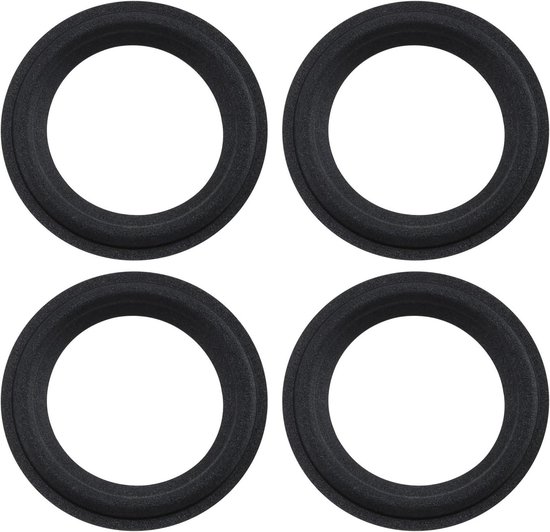 Allecto Plus - Speaker Foam Rand Vervanging Set - Diameter 65mm / 99.1mm - Speaker Reparatie Kit - Zwart - Geluidsinstallatie Reparatie