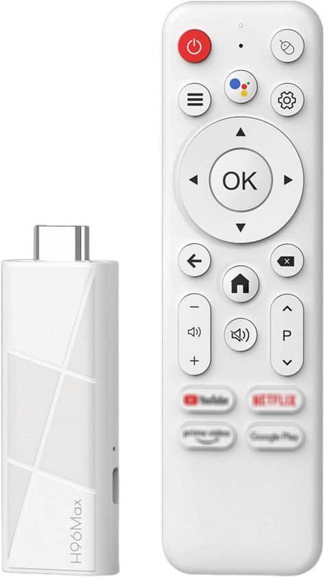 Android 14 TV Stick 4K Ultra HD met WiFi 6 en 16GB Opslag - 2.4G/5.8Ghz & Bluetooth 5.0
