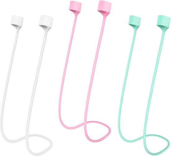 Anti-Lost Bandjes, 3 Stks Zachte Siliconen Sport Oordopjes Lanyard voor AirPods & Andere Hoofdtelefoons