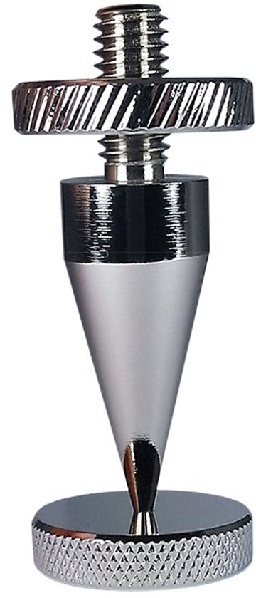 Antivibratie Luidspreker Spikes M8 met Onderlegger - Nikkel