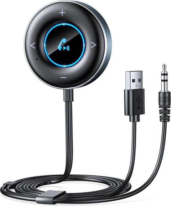 ApexArte® Bluetooth Receiver Aux - Ontvanger - Carkit - Zwart van ApexArte®