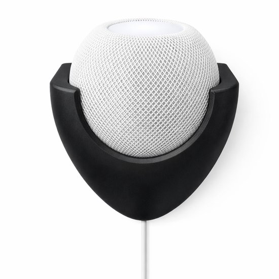 Apple HomePod Mini muurbeugel zwart – wandhouder speaker – slimme speaker houder – wall mount Apple HomePod Mini – strak design – kabelmanagement – ruimtebesparend – accessoires HomePod Mini – wandmontage houder