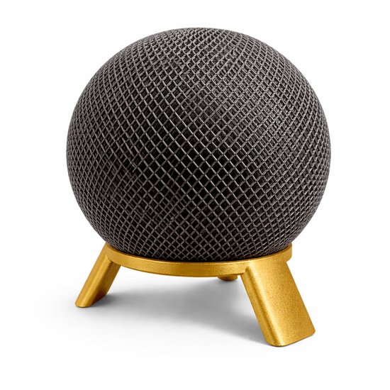 Apple HomePod Mini Standaard Goud – Speaker Houder – HomePod Mini Stand – Anti-Slip – Stabiele Speaker Verhoger – Minimalistisch Design – Apple Accessoire – Tafel / Bureau Houder – Verbeterde Geluidskwaliteit – HomePod Mini Accessoires