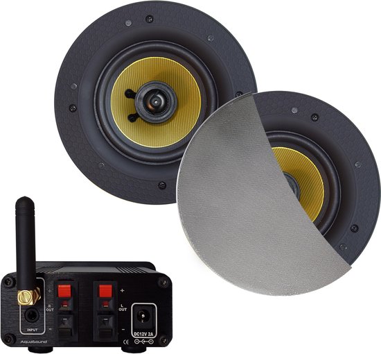 AquaSound BMN30EASY-RC Bluetooth versterker 30 Watt met Rumba speakers van AquaSound