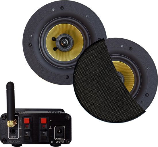 AquaSound BMN30EASY-RZ Bluetooth versterker 30 Watt met Rumba speakers van AquaSound