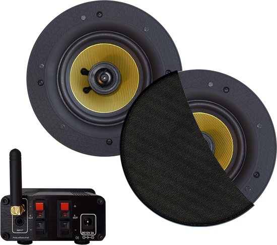 AquaSound BMN50EASY-SZ Bluetooth versterker 50 Watt met Samba speakers van AquaSound