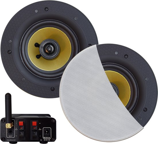 AquaSound BMN70EASY-ZW Bluetooth versterker 70 Watt met Zumba speakers van AquaSound