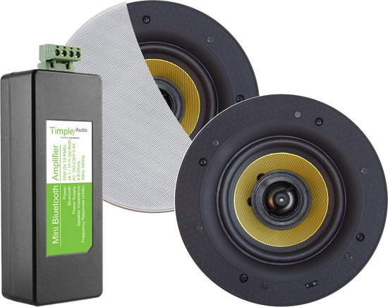 AquaSound TMN20-RW Bluetooth versterker 20 Watt met Rumba speakers van AquaSound