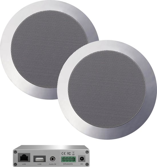 AquaSound WMA30-TC WiFi-Audio versterker 30 Watt met Twist speakers van AquaSound