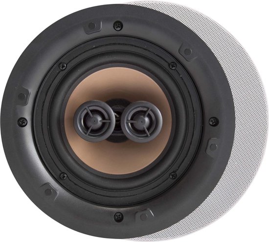 Artsound 5,25 inch stereoluidsprekers voor wandplafond 10-100 Watt, inbouw voor hifi thuis badkamer keuken kantoor, met 2 zwenktweeters, alu conus, uitspansjabloon, rond, 200 x 80mm, <50m² van ArtSound