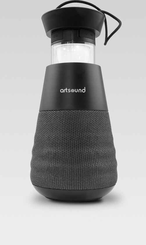 ArtSound - LIGHTHOUSE, portable BT speaker, light & charge, zwart van ArtSound