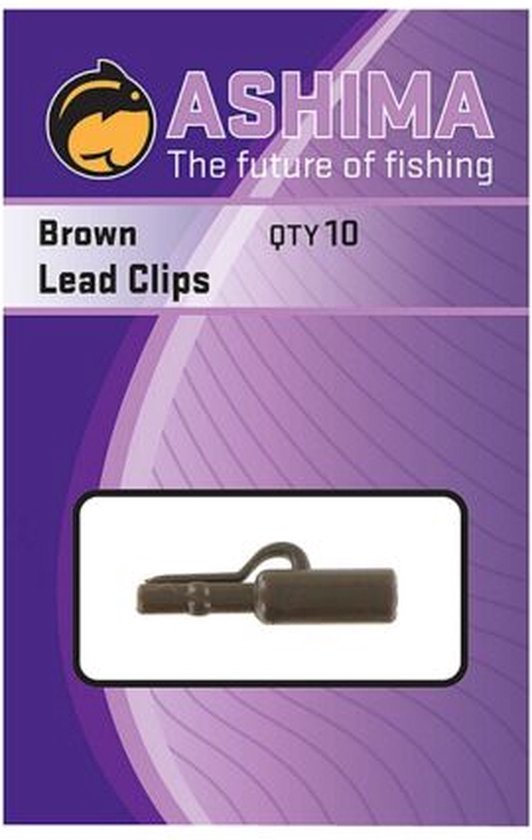 Ashima Lead Clips (10 pcs) - Kleur : Brown van ASH