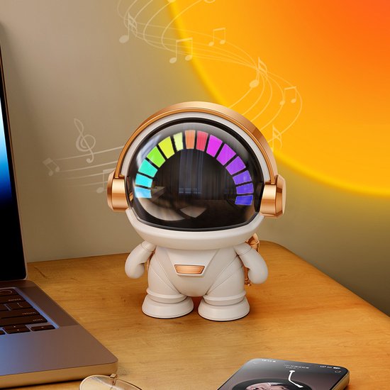 Astronaut Bluetooth speake - Draagbare Bluetooth speaker - Schattige Draadloze Draagbare Buitenluidspreker Met Verlichting- Mini Stereo Bluetooth speake 5.0 van Merkloos