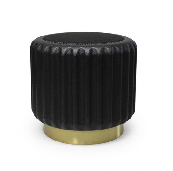 Atelier Pierre Dentelles speaker D13.5cm H12.5cm zwart - basis goud