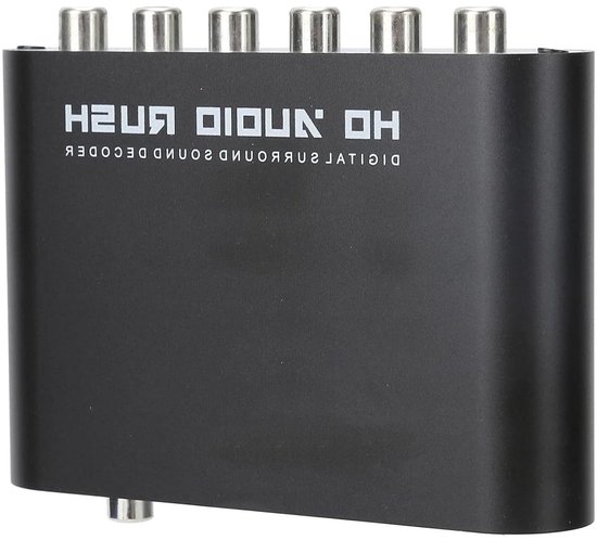 Audio Decoder - Geluidsomvormer Converter - Thuisbioscoop Geluid - Dolby DTS Decodering - 6 Kanaals - Zwart van Merkloos