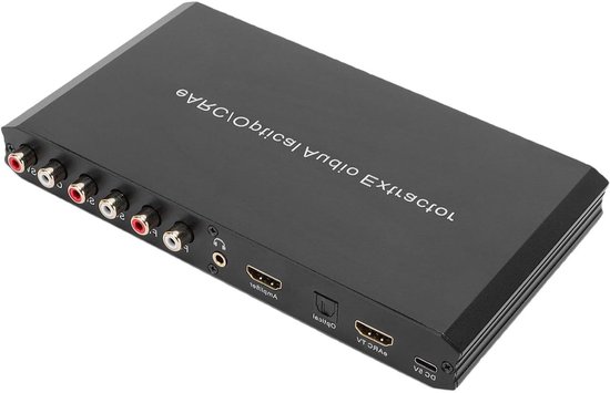 Audio Extractor - Geluid omzetter - Thuisbioscoop - Hoge resolutie audio - 24bit/192KHz - Zwart