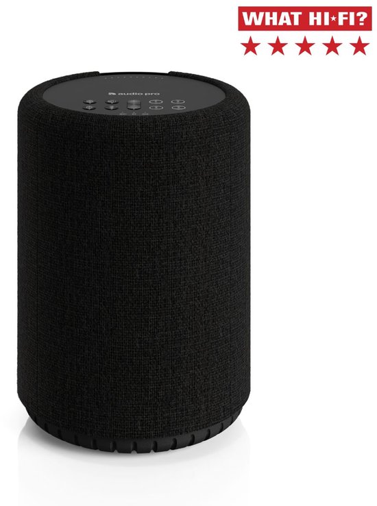 Audio Pro A10 MkII - Smart Multiroom Actieve Luidspreker - Draadloze WiFi & Bluetooth Luidspreker - Multiroom - Compact en Stijlvol - AirPlay 2 & Google Cast - Zwart van Audi