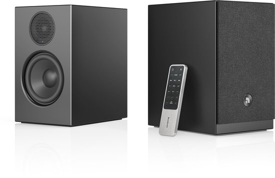 Audio Pro A28 W Smart Multiroom Actieve Boekenplank Luidsprekers - Audio Pro Multiroom (Linkplay) - Ruimtecorrectie - 2x75W Speakers - Zwart van Merkloos
