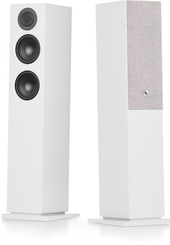 Audio Pro A48 W Smart Multiroom Actieve Vloerstaande Luidsprekers - Audio Pro Multiroom (Linkplay) - Ruimtecorrectie - 2x130W Speakers - Wit van Merkloos