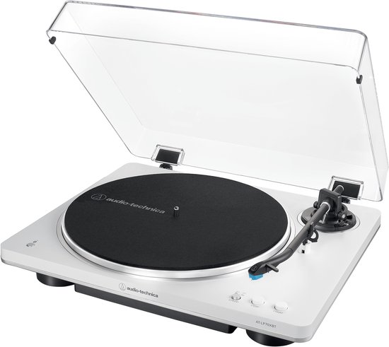 Audio-Technica AT-LP70XBT, Draaitafel met riemaandrijving, Volautomatisch, Zilver, Wit, Aluminium, 33 1/3,45 RPM, DC-motor