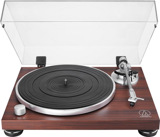 Audio-Technica Handbediende Bluetooth Platenspeler met Riemaandrijving AT-LPW50BTRW - Palissanderhout - draaitafel