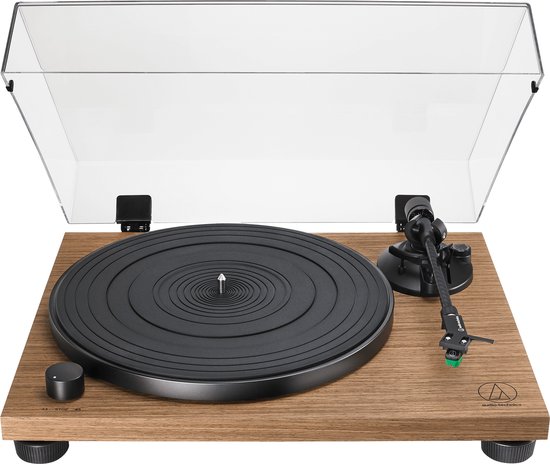 Audio-Technica Handmatige Platenspeler met Houten Voetplaat en Riemaandrijving AT-LPW40WN - Walnoothout - platenspeler van Audio-Technica