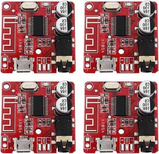 Audio Versterker Module - Printplaat Decoder - Muziek Afspelen - Bluetooth 4.1 Connectie - 30x30mm - Groen