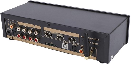 Audiodecoder - Geluidsconverter - Thuisbioscoop - Meerdere Ingangen - 5.1 Kanaals - Zwart