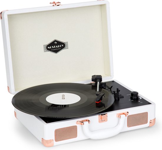 Auna Platenspeler voor platen, USB-platenspeler met luidspreker, Platenspeler in retro-design, Audio Record Player, Moderne vinyl-speler, Krachtige platenspeler turntable