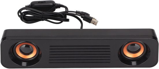 Ausla HiFi Stereo Subwoofer with 2 Speakers and 2 Sound Guide Holes, with USB and 3.5mm Jack Plug