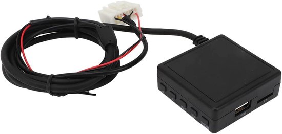Auto Bluetooth Adapter - Muziek Ontvanger - Muziek Streamen Auto - Ruisonderdrukking - 13 x 10 x 4 cm - Zwart