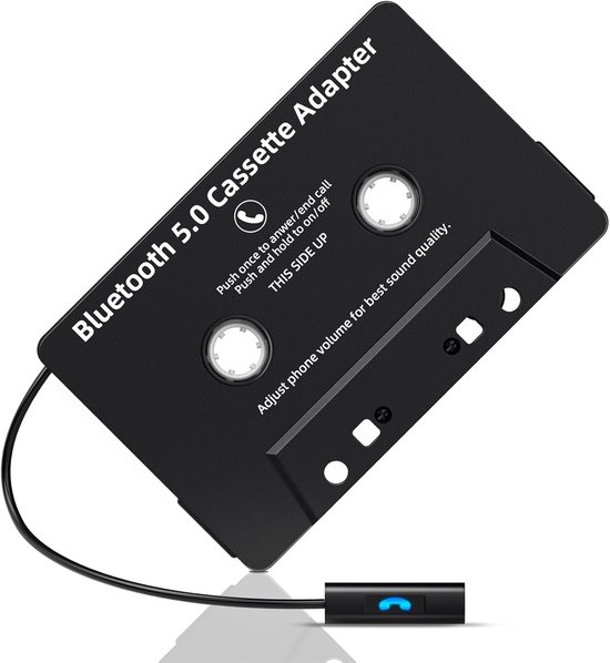 Auto Bluetooth Cassette Ontvanger - BT 5.0 Cassette Aux Adapter - Handsfree Bellen - Geschikt Voor Autocassettespelers