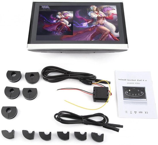 Auto DVD Speler - Hoofdsteun Monitor - Reizen met Kinderen - HD IPS Touchscreen - 101 Inch Scherm - Zwart Zilver