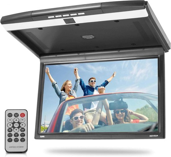 Auto Monitor - Scherm voor auto - Reizen met entertainment - Flip-down scherm - 396 cm - Zwart