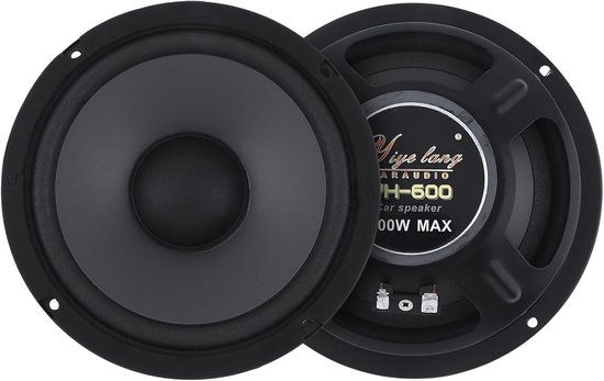 Auto Stereo Luidsprekers - 6.5 Inch Coaxiale 2-Weg Luidsprekers met 600W Vermogen voor Perfecte Geluidskwaliteit