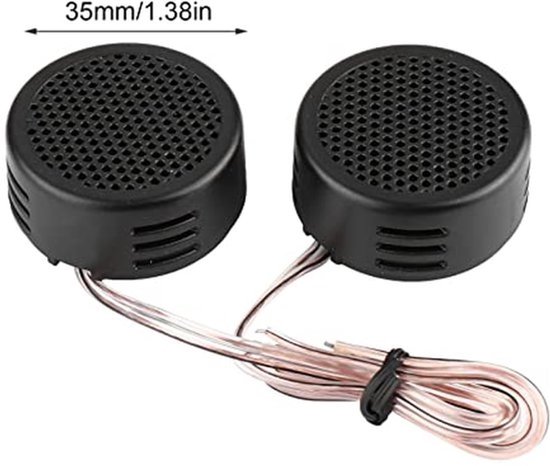 Autoluidspreker, Autoluidspreker Tweeter, Zwart 12V 500W Mini Autoluidspreker Tweeter 200mm 98dB Luidspreker Autoluidspreker