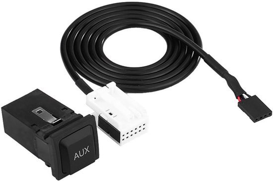 aux 5, USB o kabel voor autoschakelaar en AUX kabel montage plug montage adapter plug o USB kabel compatibel met RCD510 RCD310 / / R MK5 MK6 5KD035724 van Merkloos