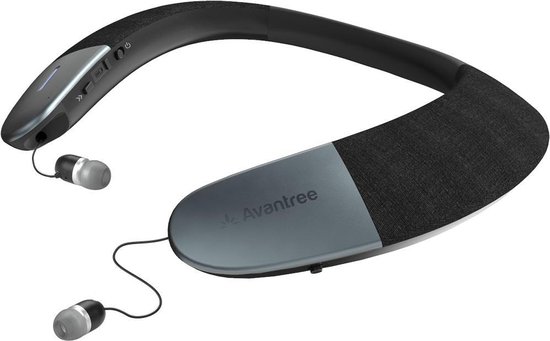 Avantree - Torus (NB05) - Superb HD Quality Wearable Speaker, Retractable Earbuds, Light Weight, aptX Low Latency, DSP with 3D Surround Sound van Avantree